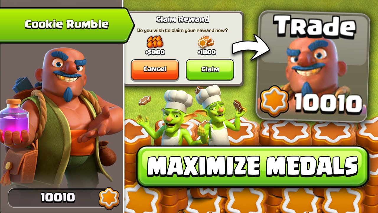 How to Get 10010 Cookie Medals in Clash of Clans - Maximize Cookie Rumble Event