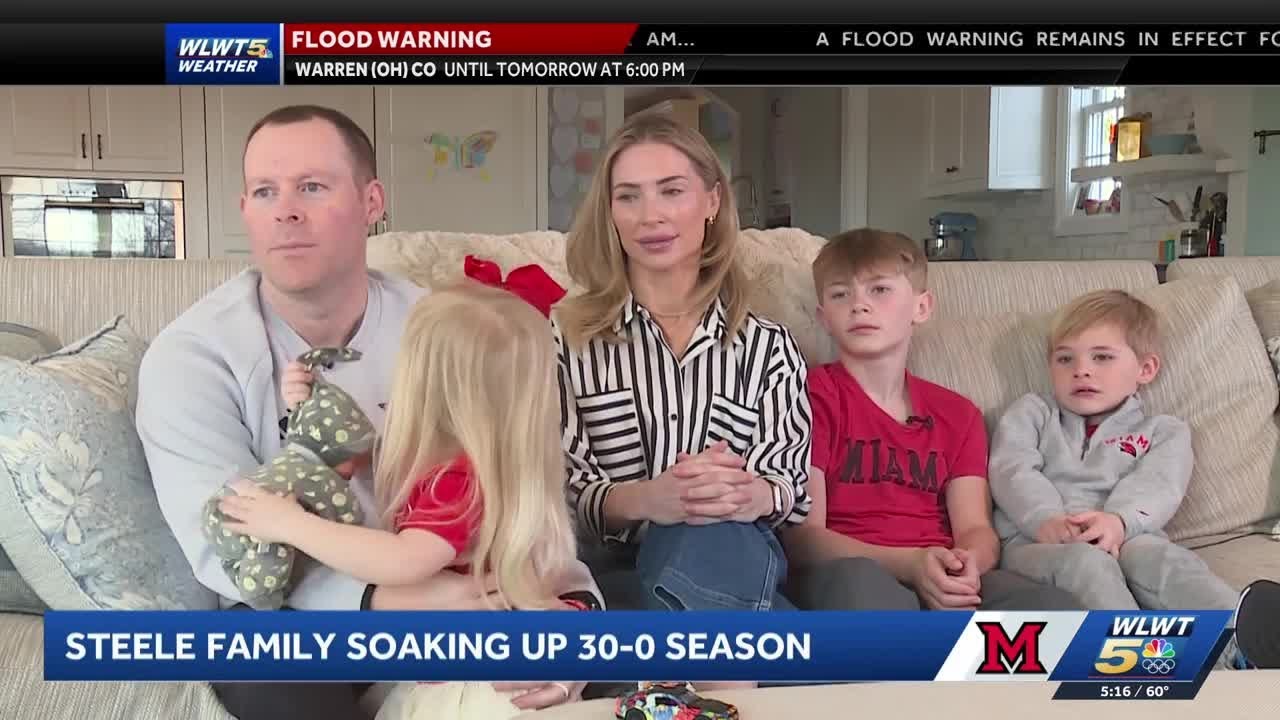 Miami head coach Travis Steele keeping family first during undefeated season