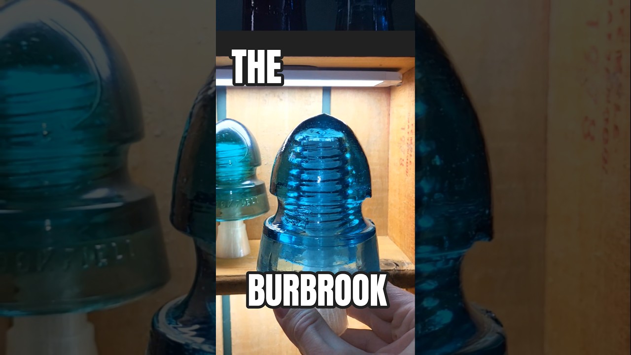 The Short Lived Burbrook Insulator! #insulator  #glassinsulator #antique #telegraph #electric