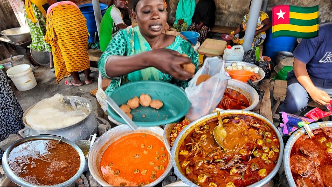 Delicious African street food market Atakpame Togo 🇹🇬 west Africa 🌍. Cost of living in Togo.