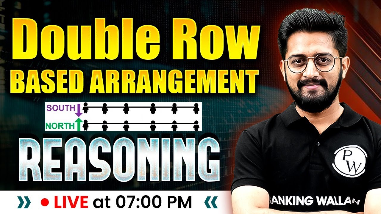 Double Row Based Arrangement Reasoning | Double Row Seating Arrangement | Reasoning By Sachin Sir