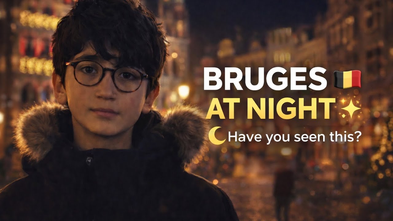 Walking Through Bruges at Night with My Son 🇧🇪