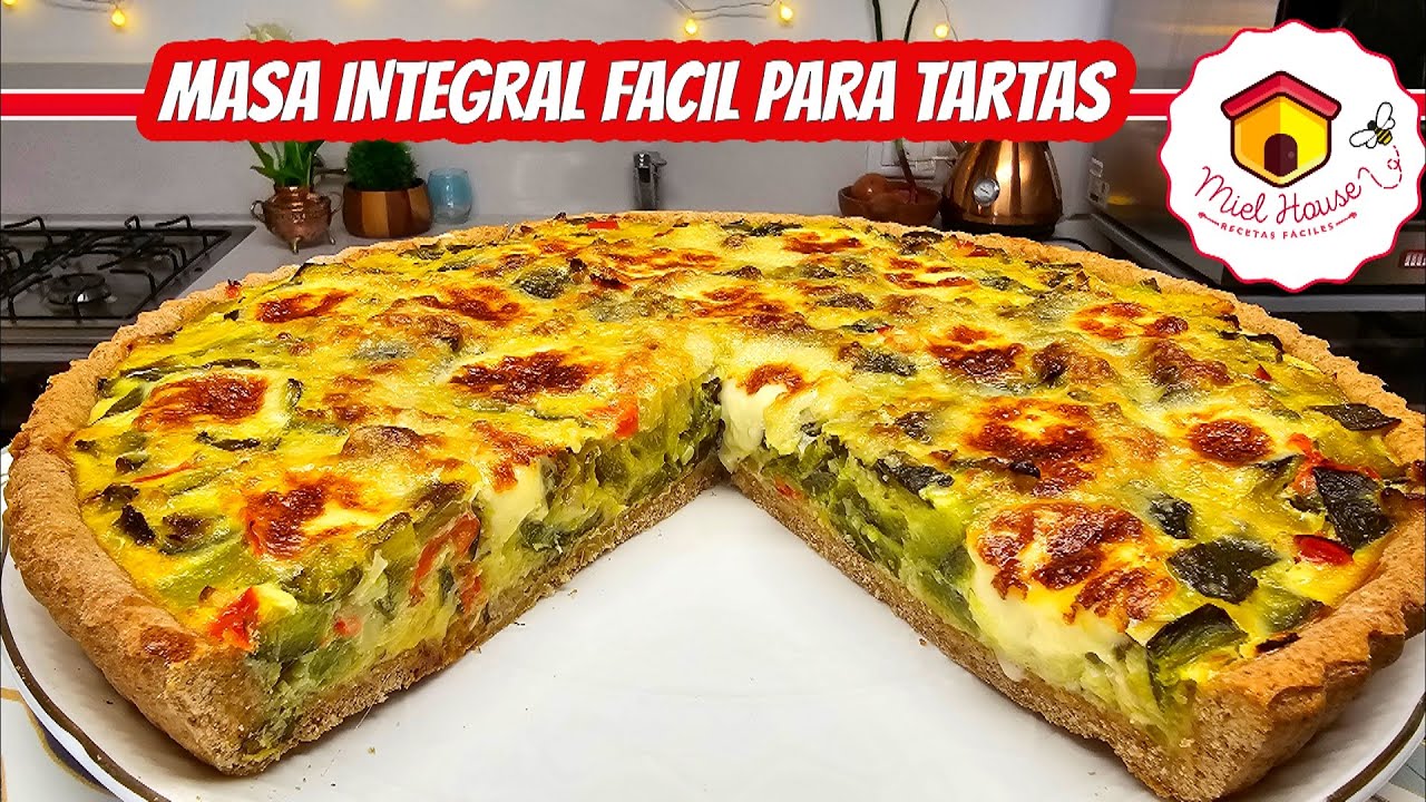 MASA 100% INTEGRAL  para tarta de zapallitos MASA EN POCOS MINUTOS