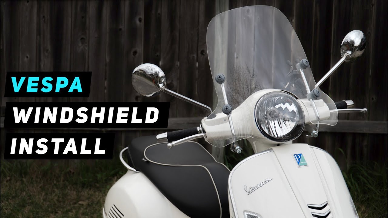Vespa Windshield Installation Tutorial ( Faco ) | Mitch's Scooter Stuff