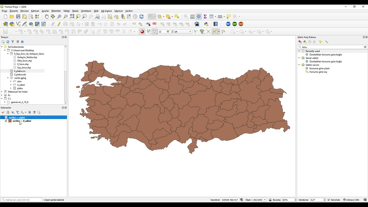 QGIS || bağla # join  || replace ve  upper fonksiyonları