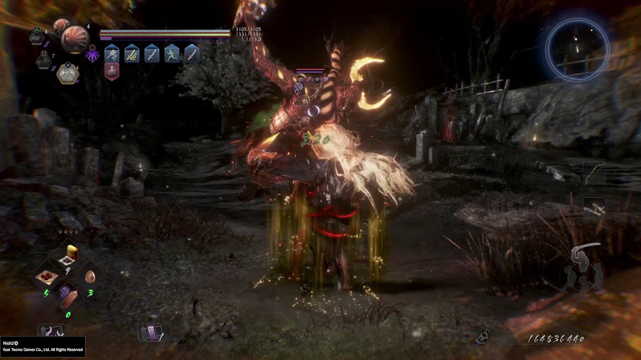 Nioh 2 tonfa gun fun 30.000 Damage combo