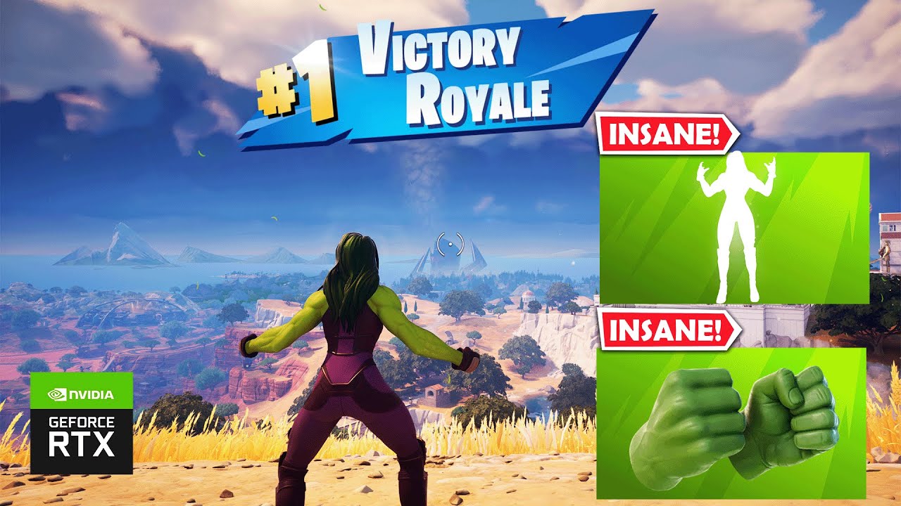 She-Hulk SMASH in Fortnite Chapter 5 Season 4 Ultra Graphics PC Gameplay!