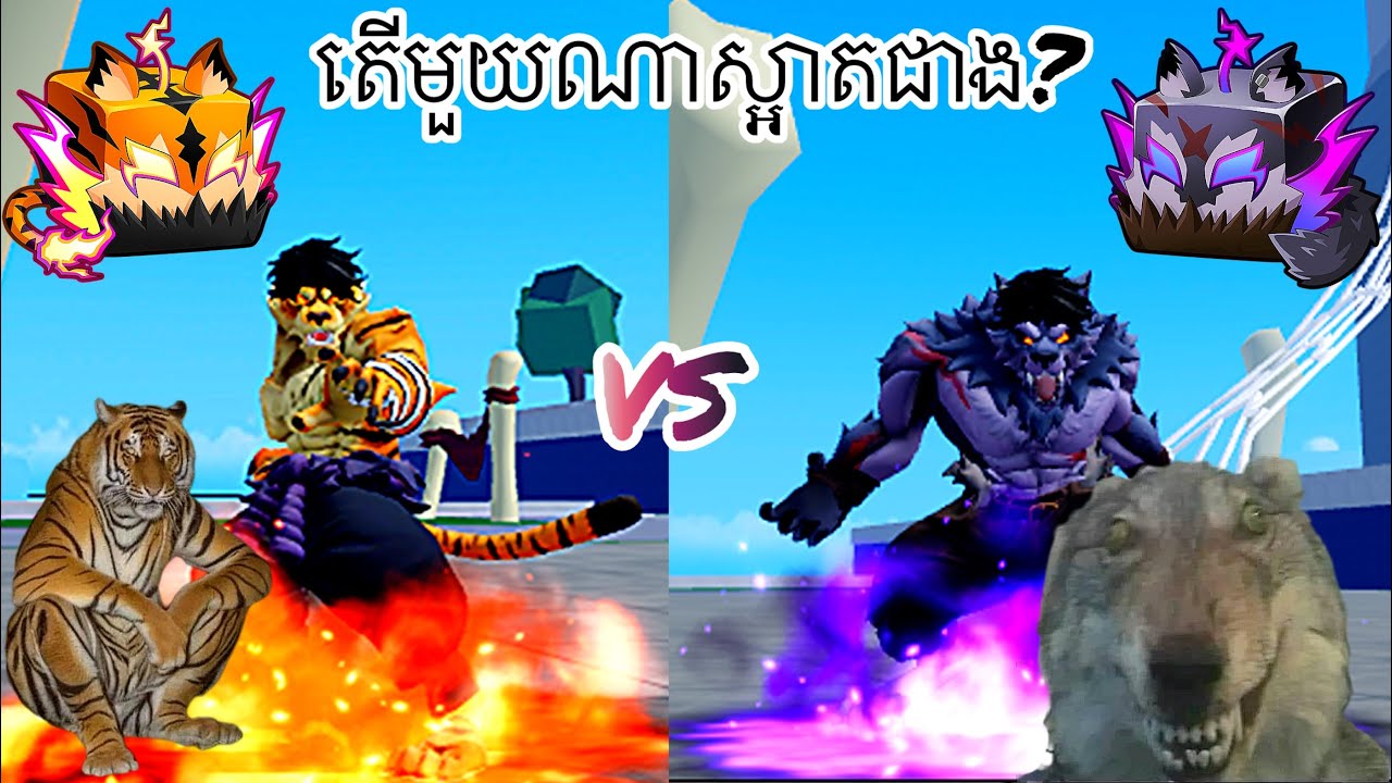 តោះមកមើល Fruit Tiger និង skin Werewolf ថាមួយណាស្អាតជាង!? | Blox Fruit