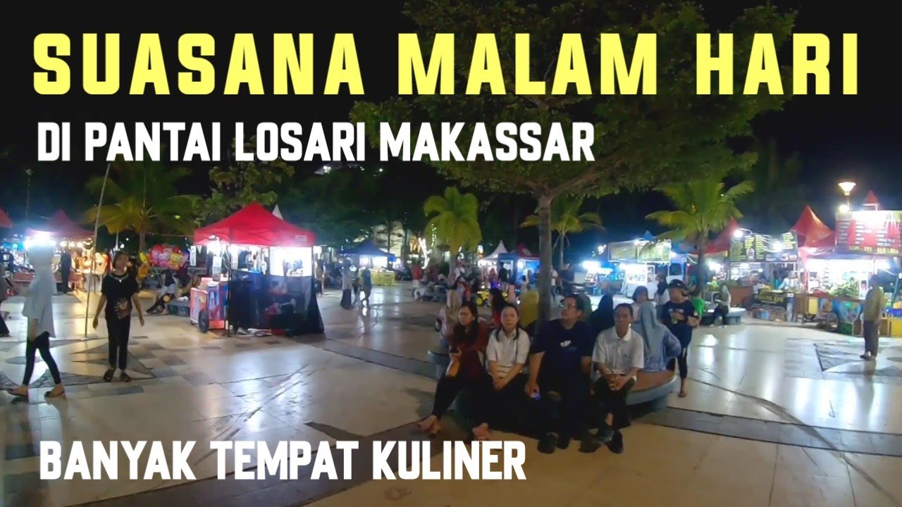 Pantai Losari Makassar malam hari