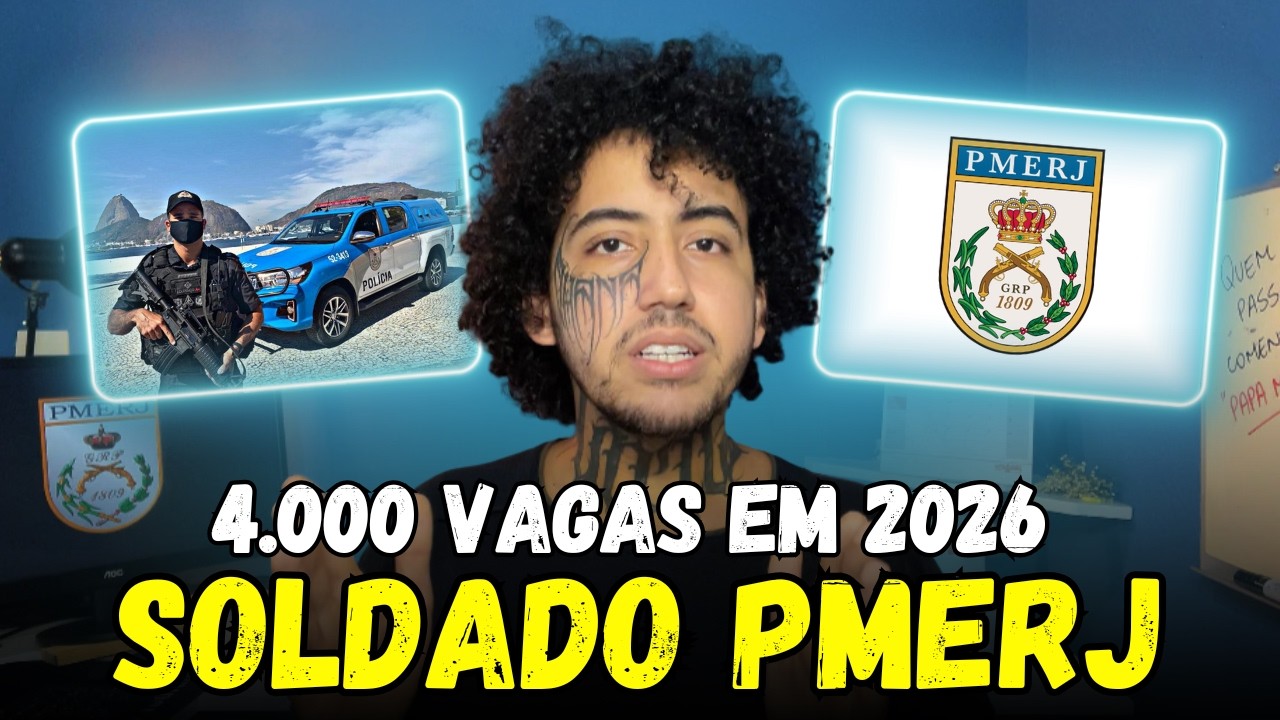 CONCURSO PMERJ! 4.000 VAGAS para soldado + dicas de estudo + indicação de materiais 🚀