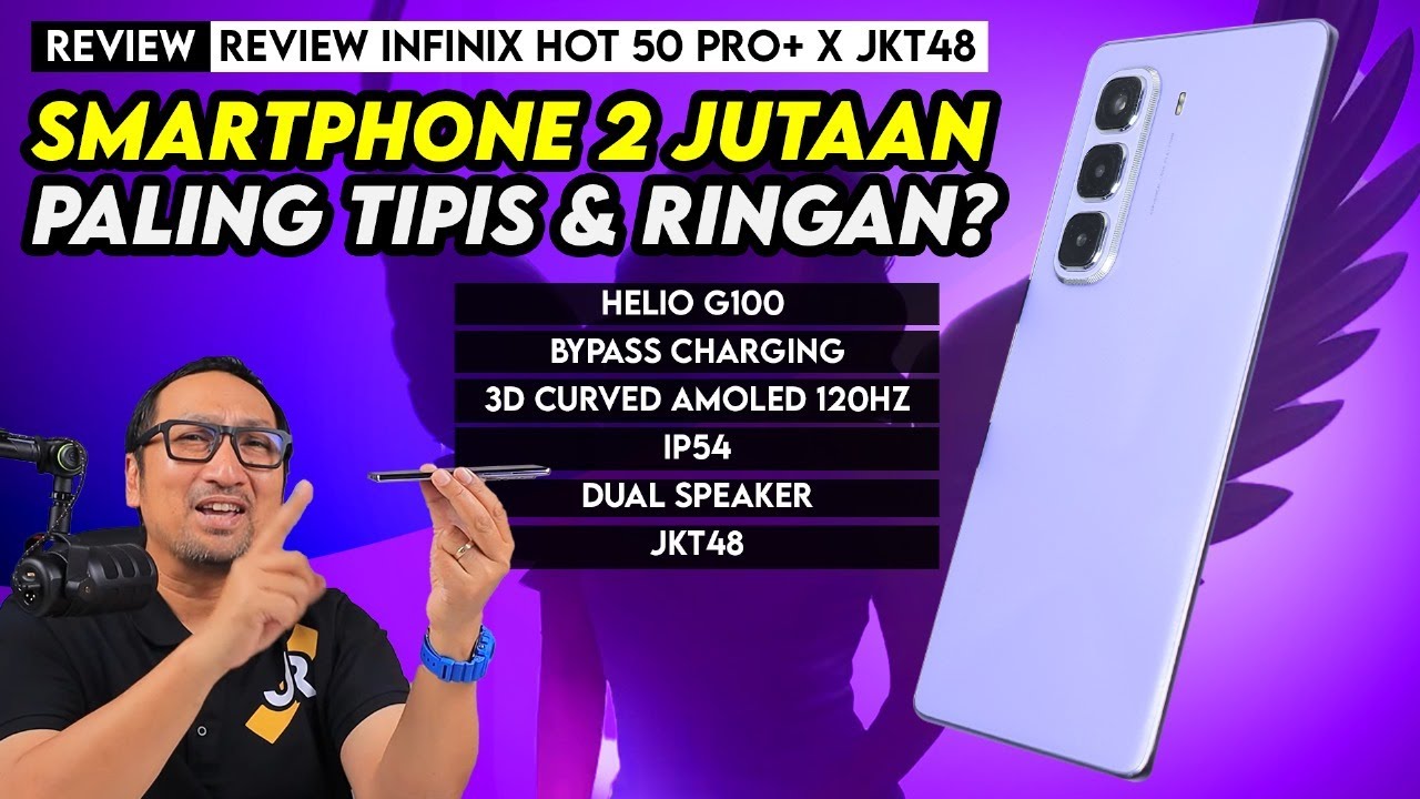 2 JUTAAN Paling Tipis dan Ringan, G100, Bypass Charging, Dual Speaker: Review Infinix Hot 50 Pro+