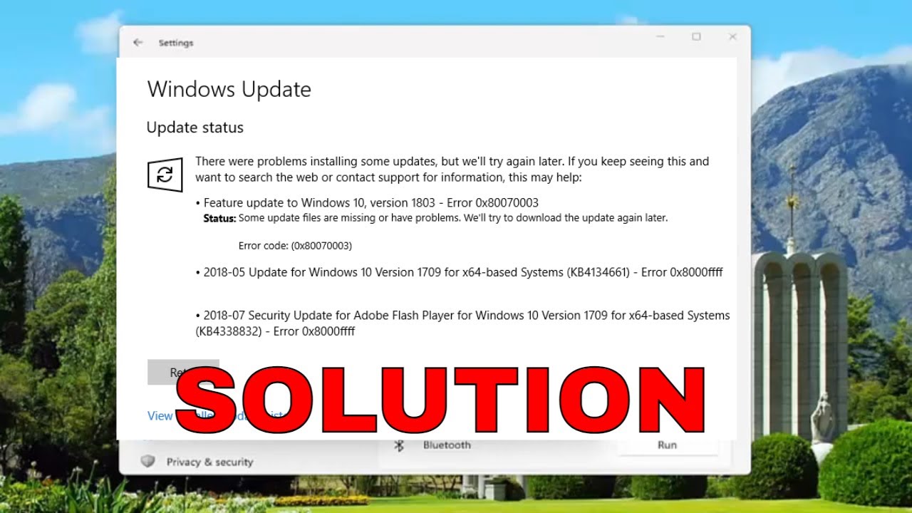 Как исправить код ошибки Центра обновления Windows: (0x80070003) [Решение]