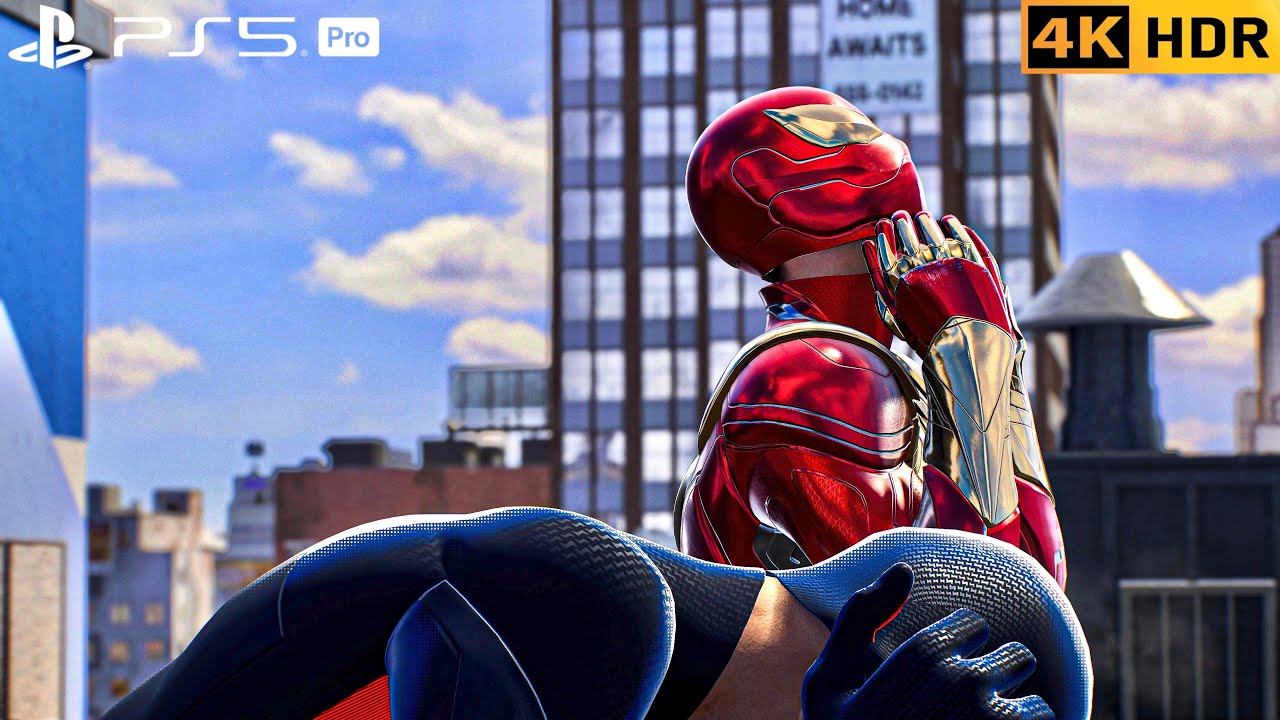 (PS5 PRO) Iron-Spider teaches Miles how to Fight Sandman | 4K HDR |