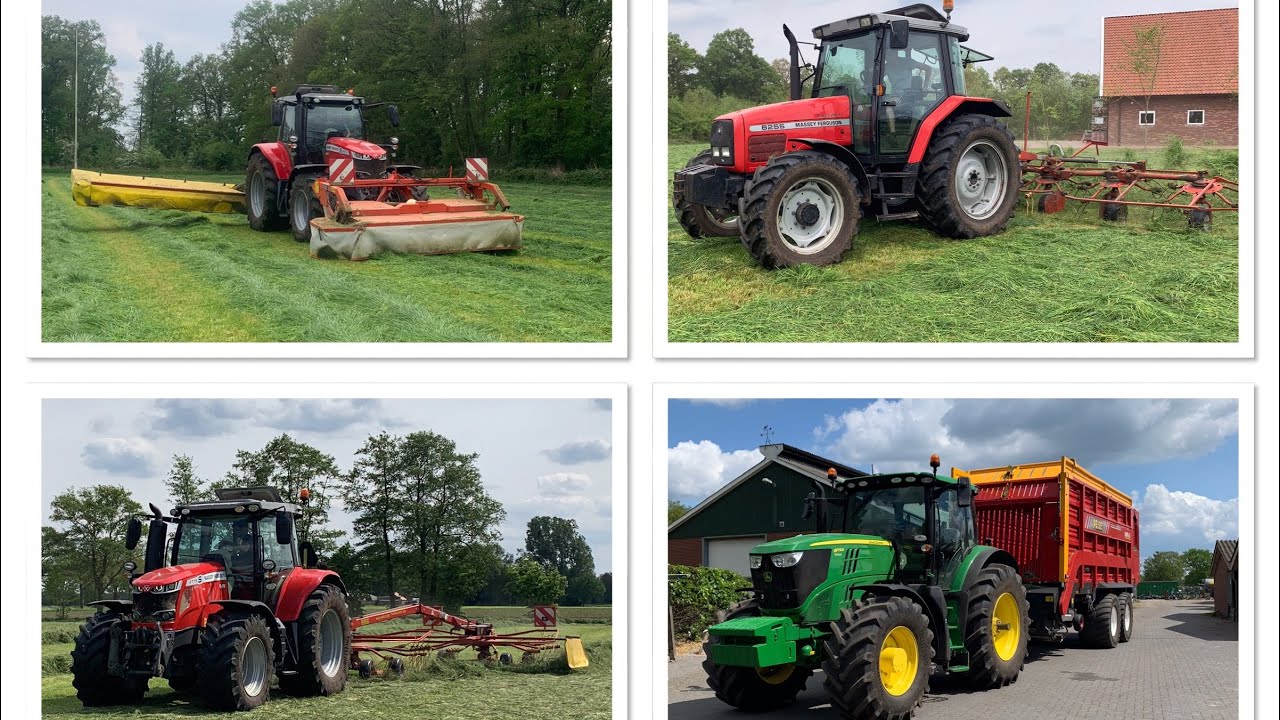 Maaien, schudden, harken, oprapen en kuilverdelen bij ons thuis op de boerderij. #eerstesneede🌱