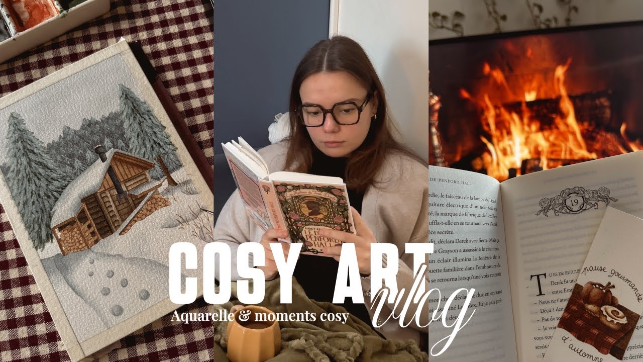 Aquarelle d’hiver & moments cosy avant Noël | cosy art vlog 🧑🏻‍🎨❄️