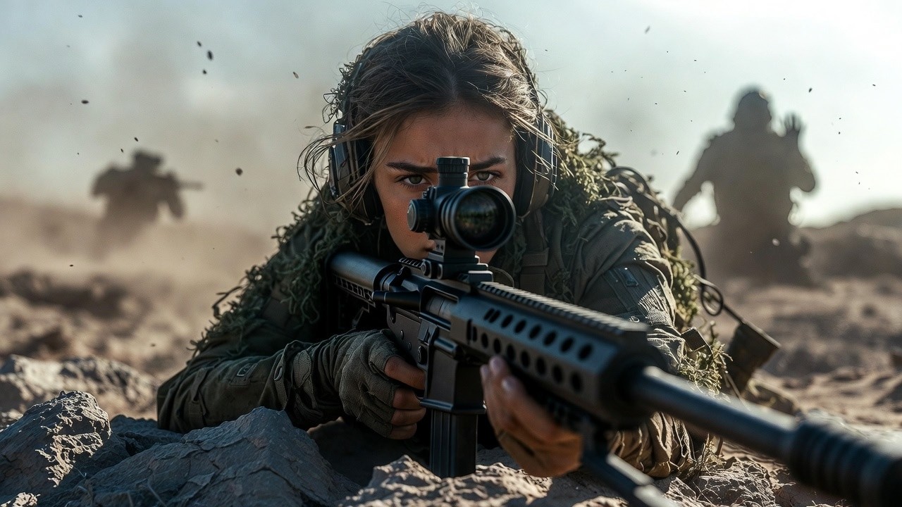 Sie nahm den Feind ins Visier – da warnte eine Stimme hinter ihr: „Lass dein Scharfschützengewehr