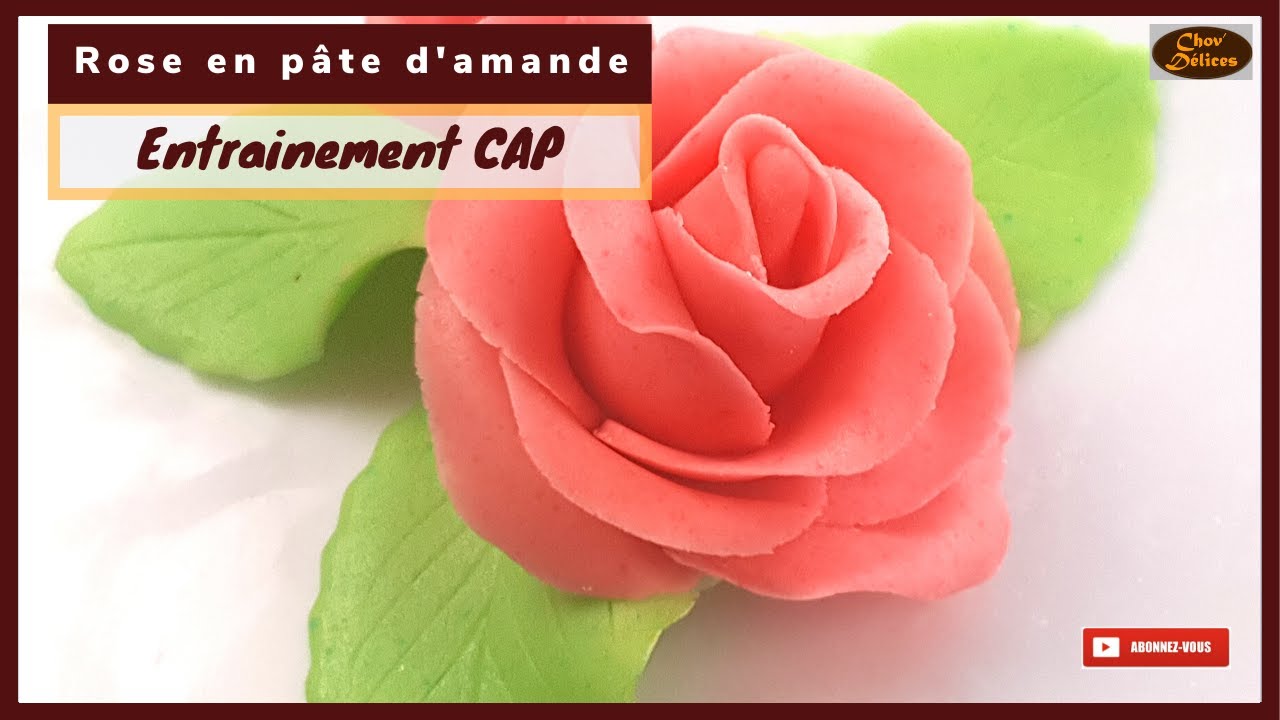 Rose en pâte d'amande