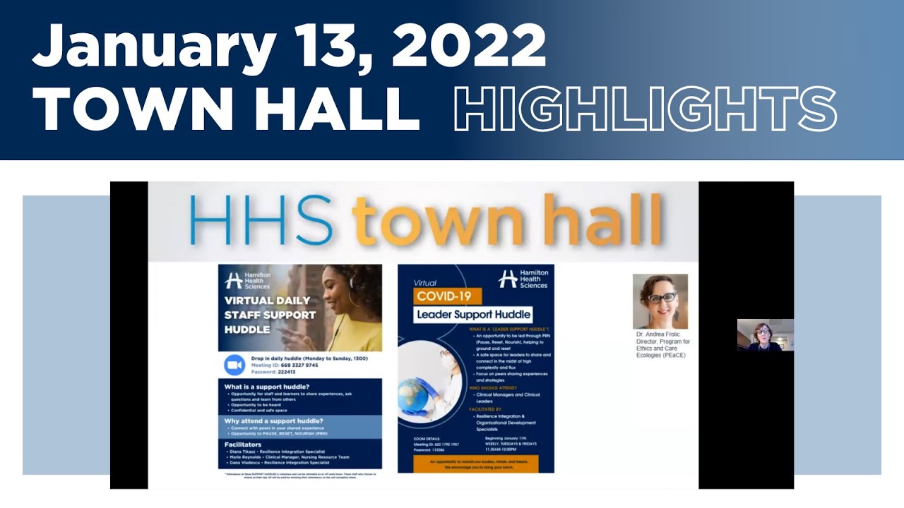 January 13, 2022 Town Hall - Highlights