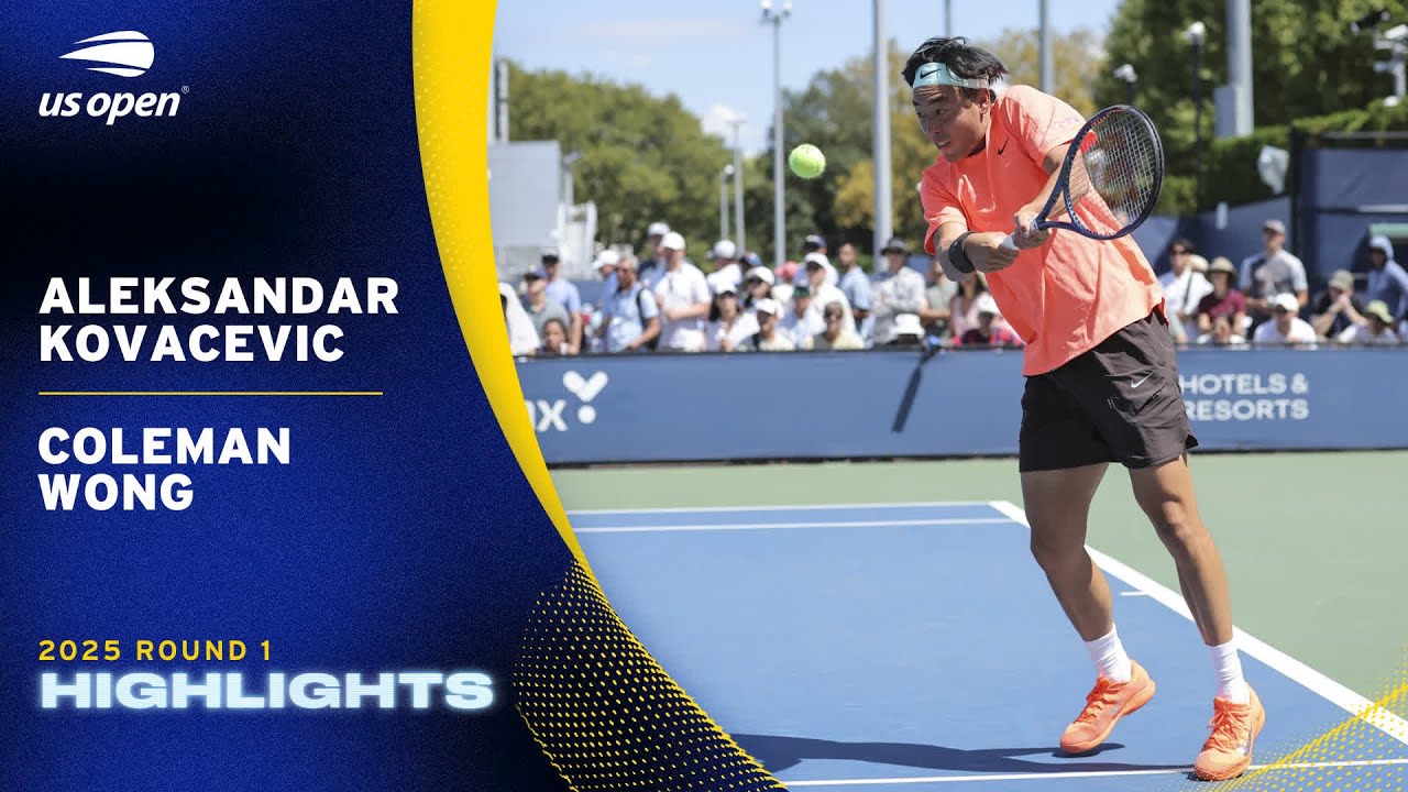 Aleksandar Kovacevic vs. Coleman Wong Highlights | 2025 US Open Round 1