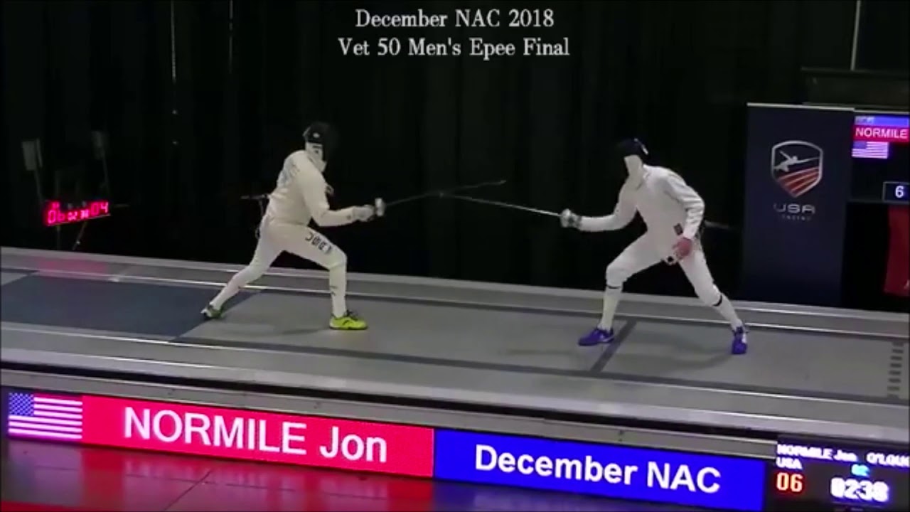 2018 December NAC Vet 50-59 Men's Epee Gold: Normile vs. O'Loughlin