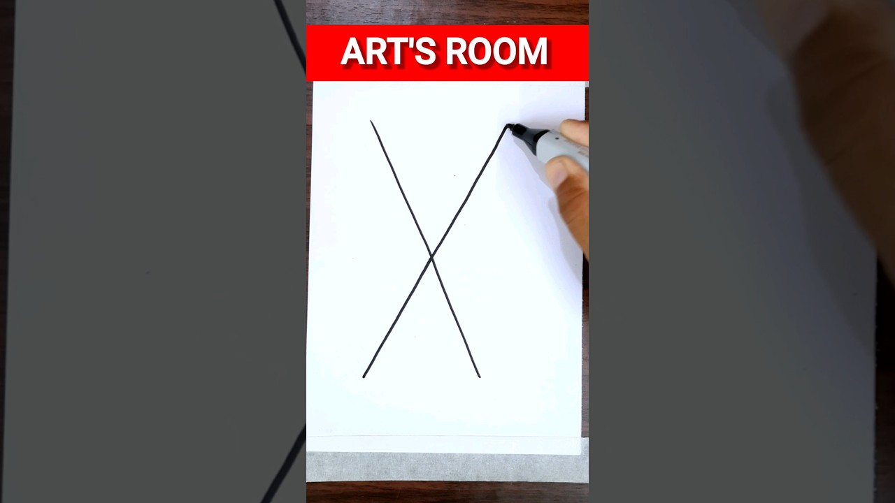 Drawing with Letter X #shorts #easydrawing #artsroom