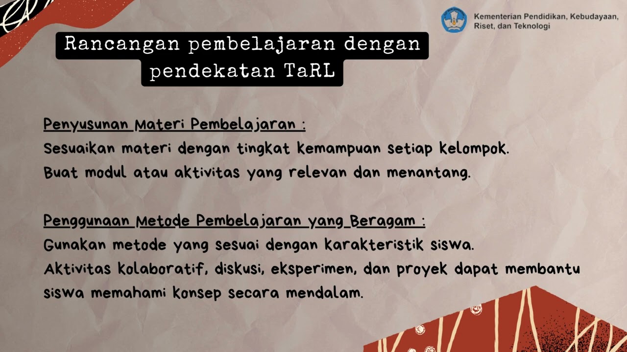 Telaah Teaching at the Right Level (TaRL) by.Ari Setiawan PPG Piloting 2024