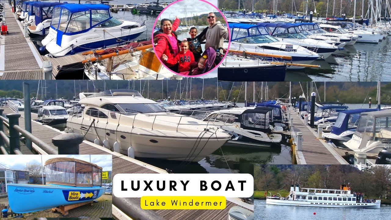 Luxury boat at the lake Windemere England | Sightseeing | Tour | discover England