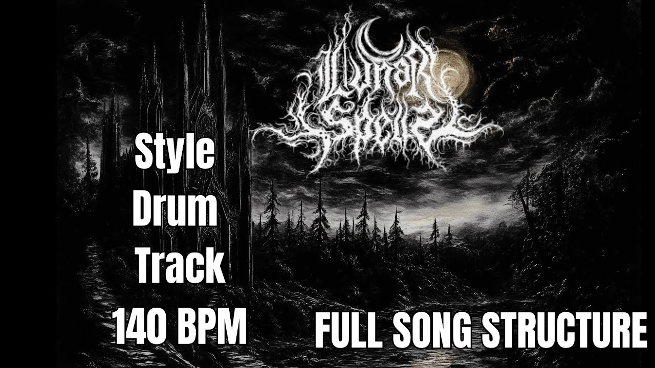 157 BPM Atmospheric Black Metal Drum Backing Track | Lunar Spells Style