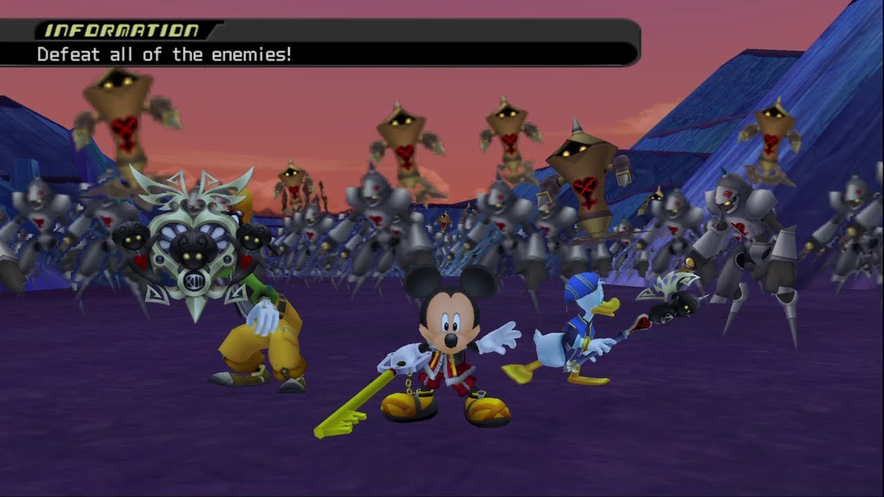 KH2FM: Mickey, Donald and Goofy VS 1000 Heartless