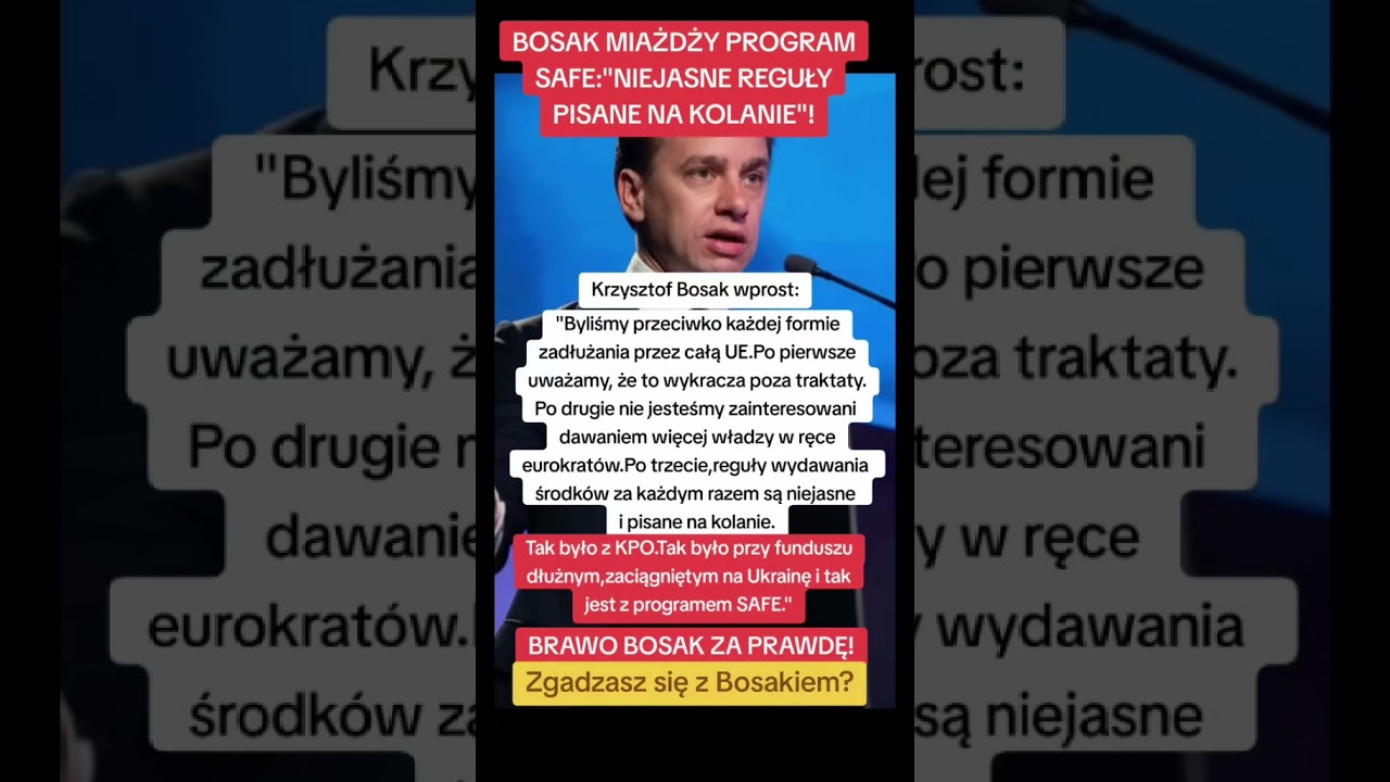 BOSAK MIAŻDŻY PROGRAM SAFE! 