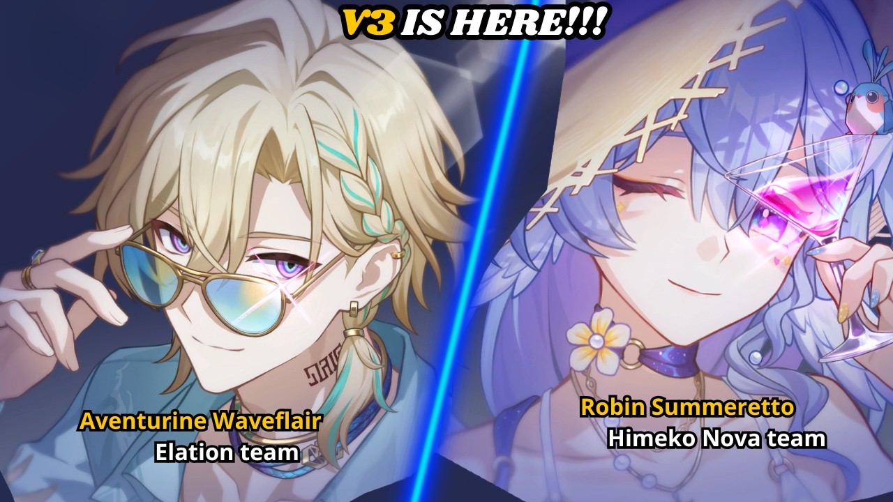 [V3] E0s1 Aventurine Sp x Elation | E0S1 Robin Sp x Himeko Nova. | Anomaly Abritration Knights.