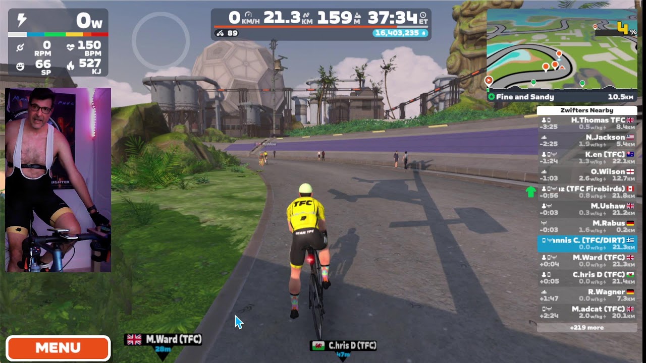 TFC Firebird vs TFC Omega - Fine and Sandy - 2025-08-18 #clubladder #zwift