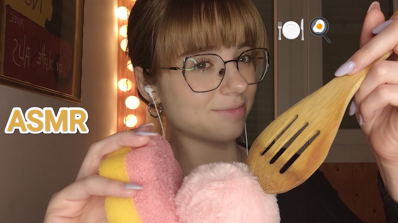 ASMR|| Je t'endors avec ces objets de cuisine🍽️ Bois, éponge, papier et relaxation profonde 😴
