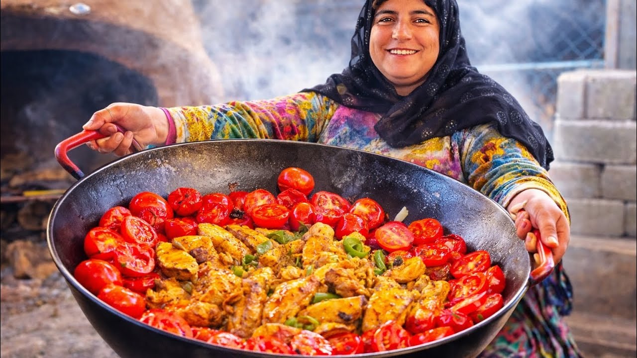 Peaceful Rural Life 🌿 | Traditional Village Cooking Chicken & Rice on Fire 🔥