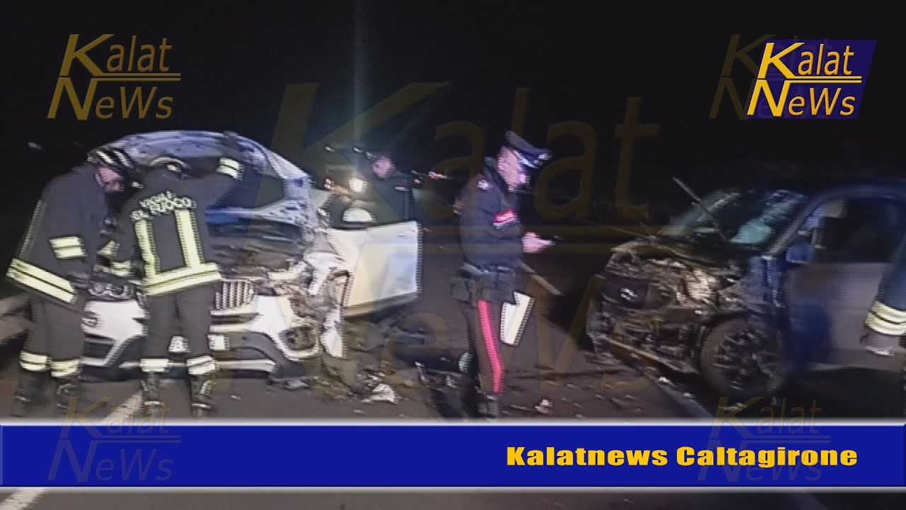Mineo, Scontro Bmw-Smart al Km 26 della Ss 417, Catania-Gela. Rilievi carabinieri Palagonia
