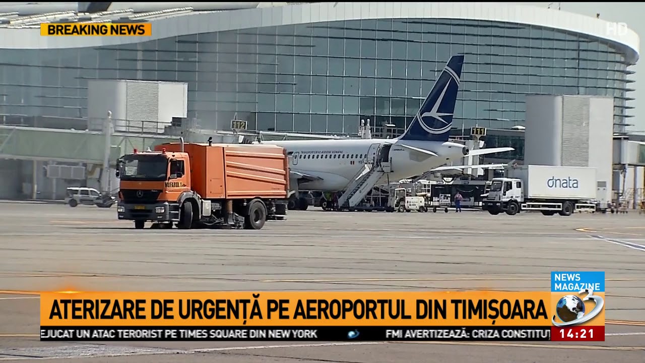Panică la bordul unei aeronave. Aterizare de urgență pe aeroportul din Timișoara