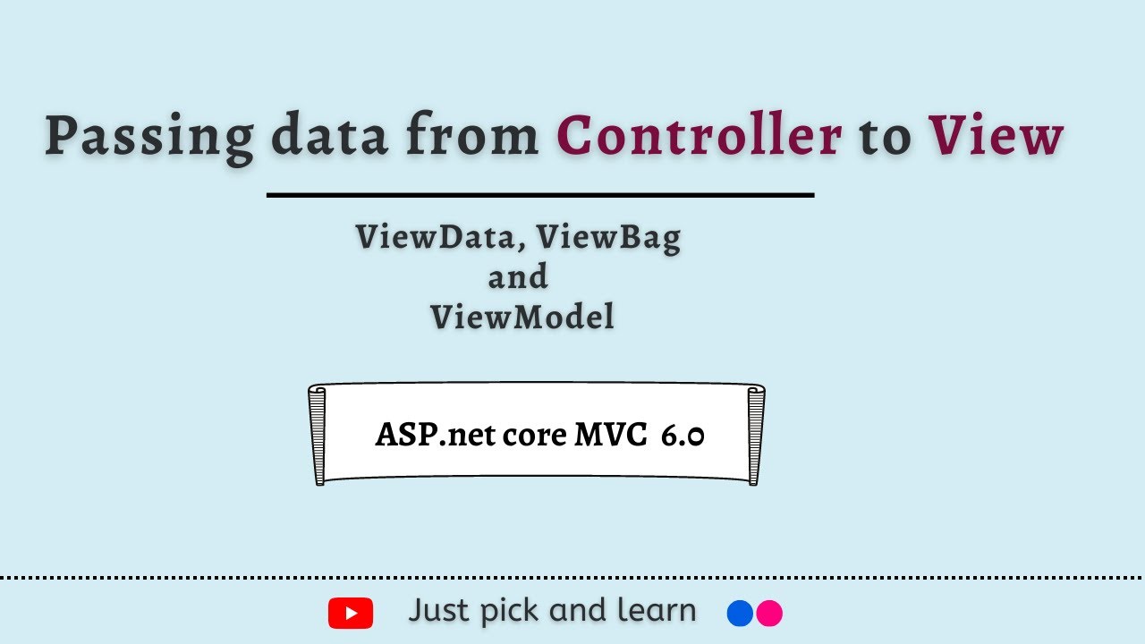 Passing data from Controller to View in Asp.net Core MVC 6.0 | ViewData | ViewBag | ViewModel
