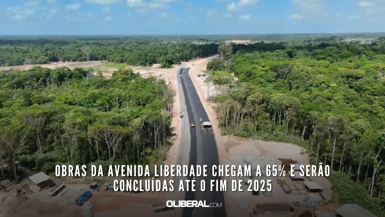 Obras da Avenida Liberdade chegam a 65% e serão concluídas até o fim de 2025