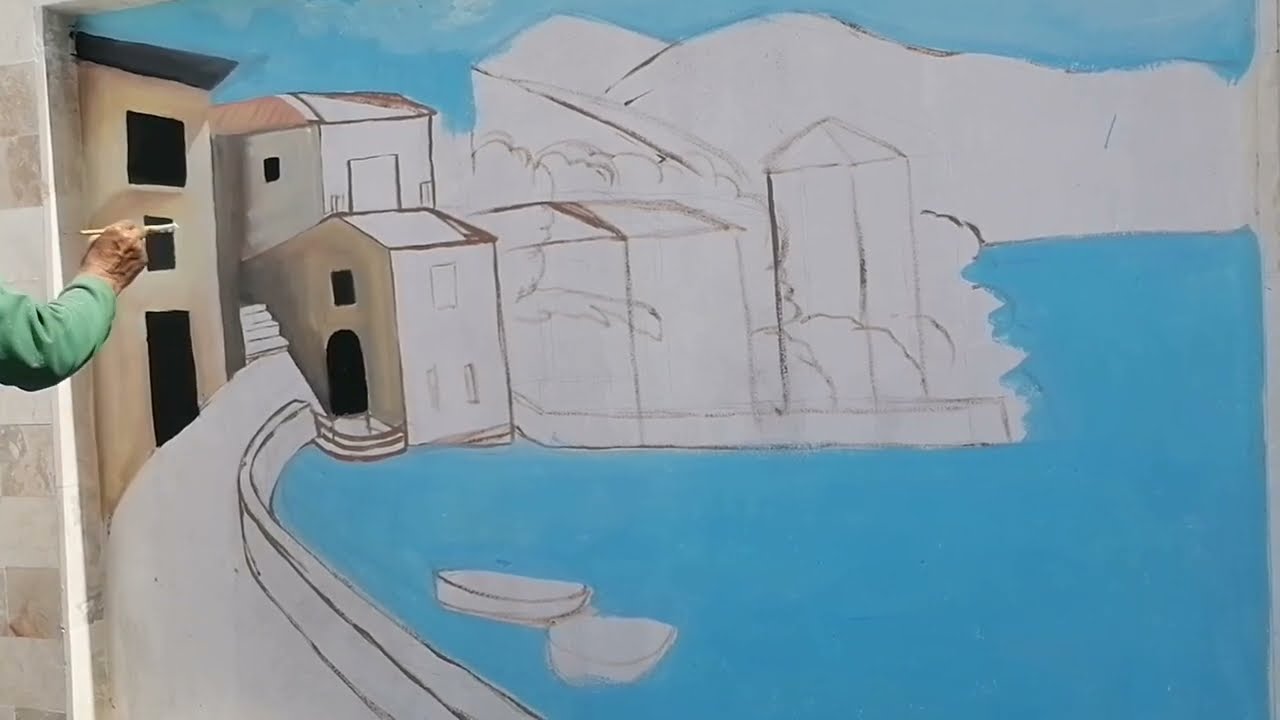 landscape painting on wall enjoy