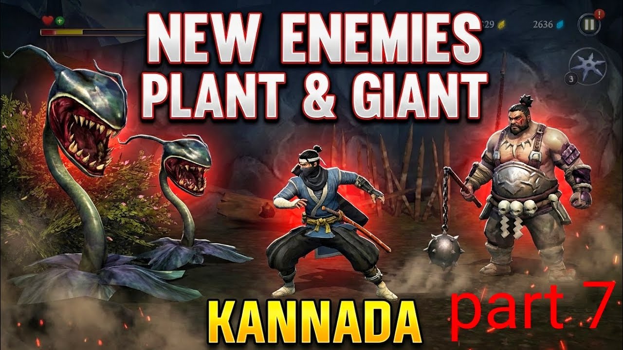 TAKASHI NINJA WARRIOR - Facing NEW ENEMIES! (Plant & Giant Boss) | Kannada Gameplay ⚔️