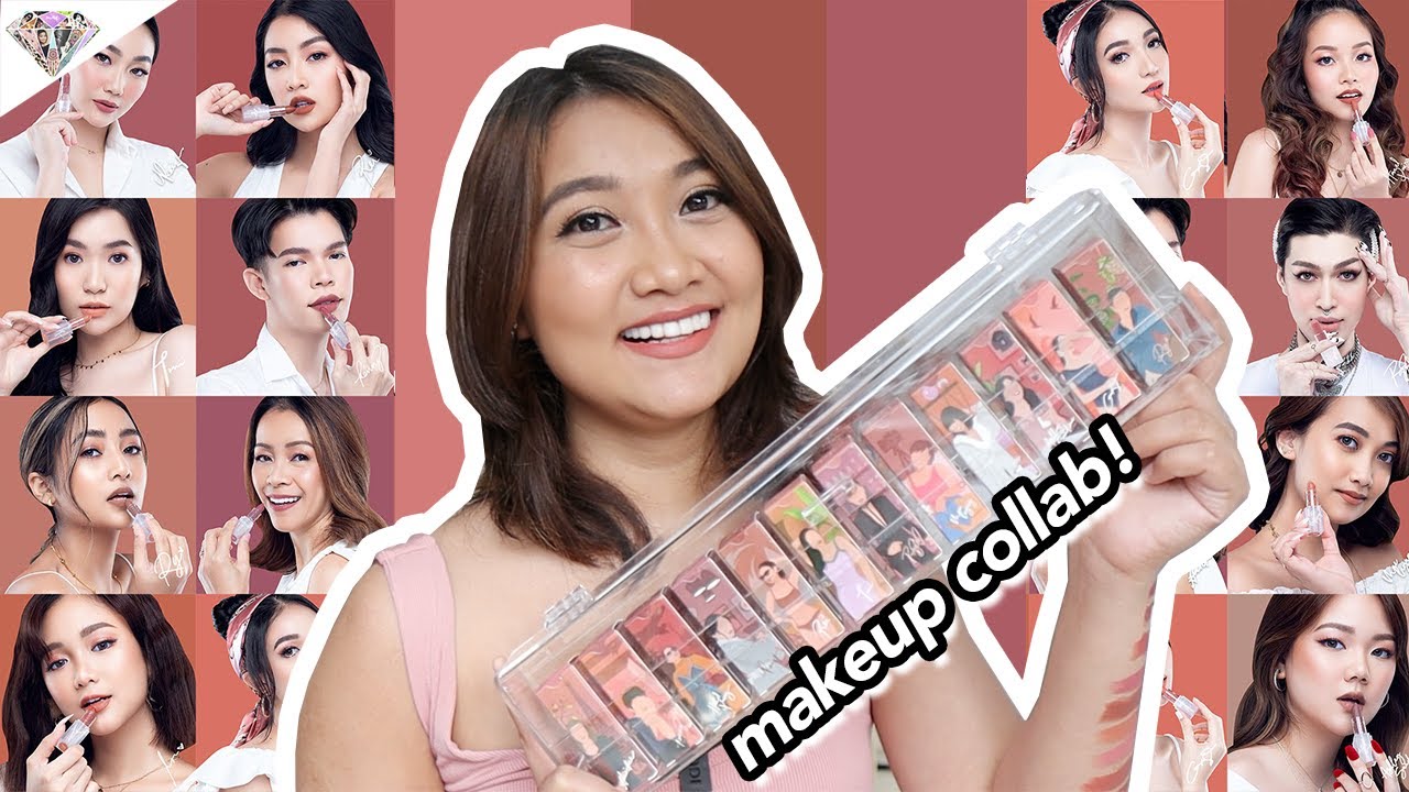 VLOGGERS MAKEUP COLLAB! DETAIL COSMETICS POWDER POUT LIP SWATCHES | MAE LAYUG