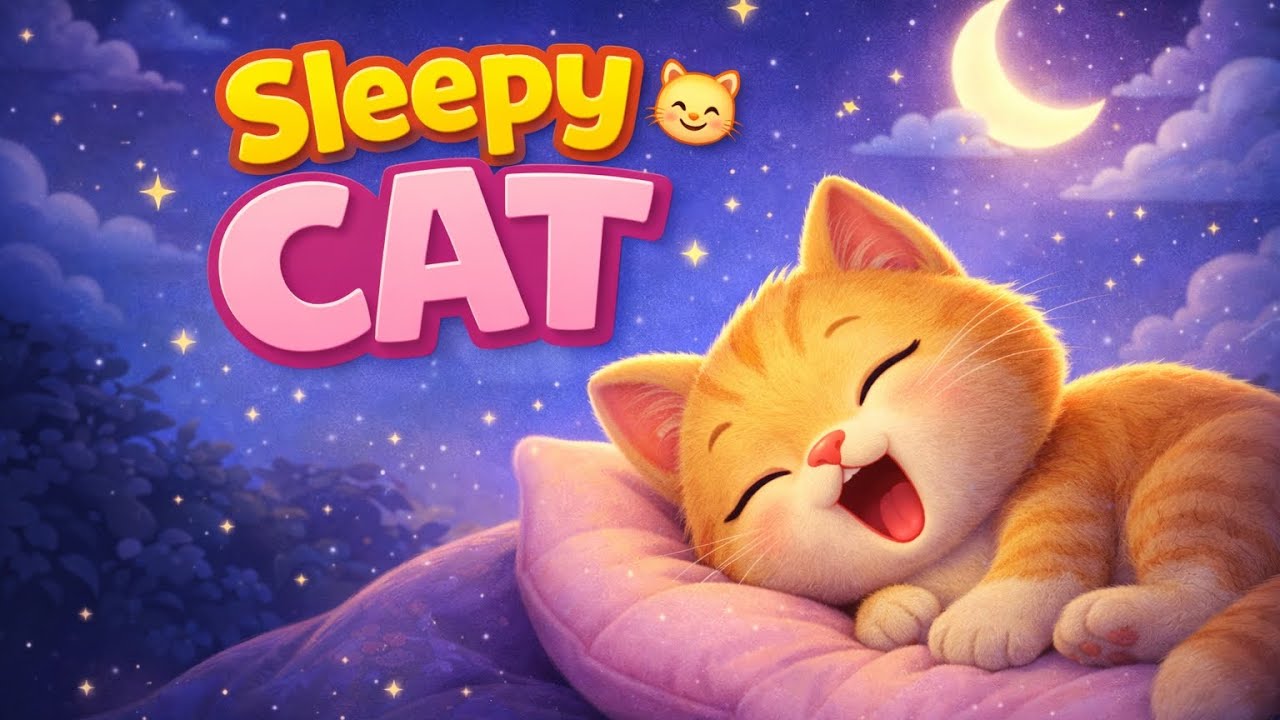 The Sleepy Cat 😺 | Bedtime Nursery Rhyme for Toddlers | Kids Song ‎⁨@SHARKRhyme⁩  