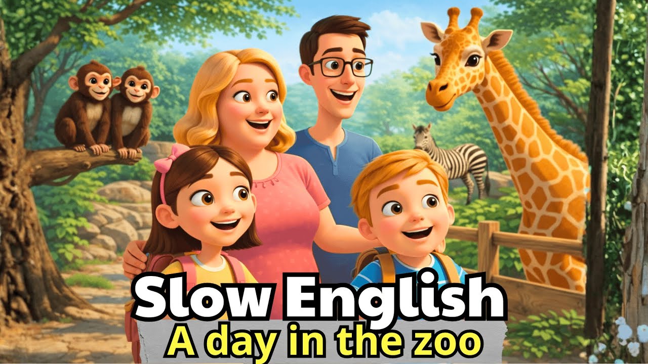 One Lovely Day at the Zoo with My Family | Easy English Listening (A2)