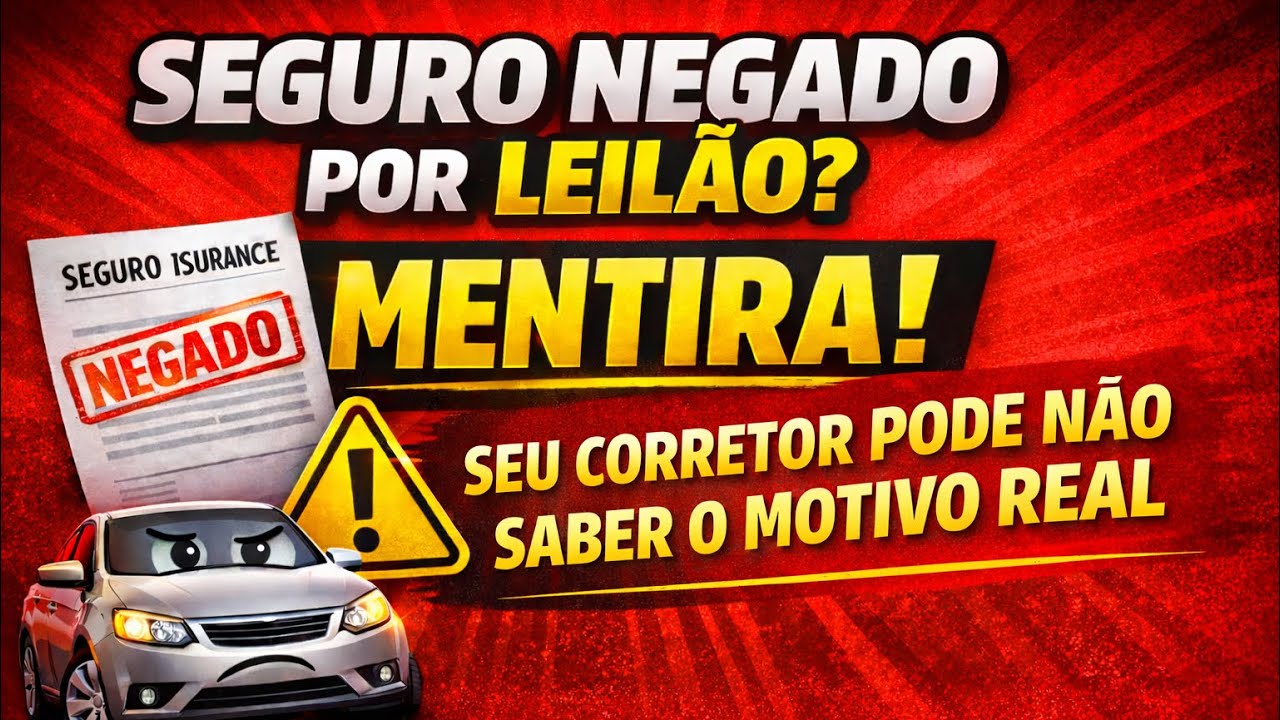 Seguro negado por leilão? A verdade que os corretores não te contam