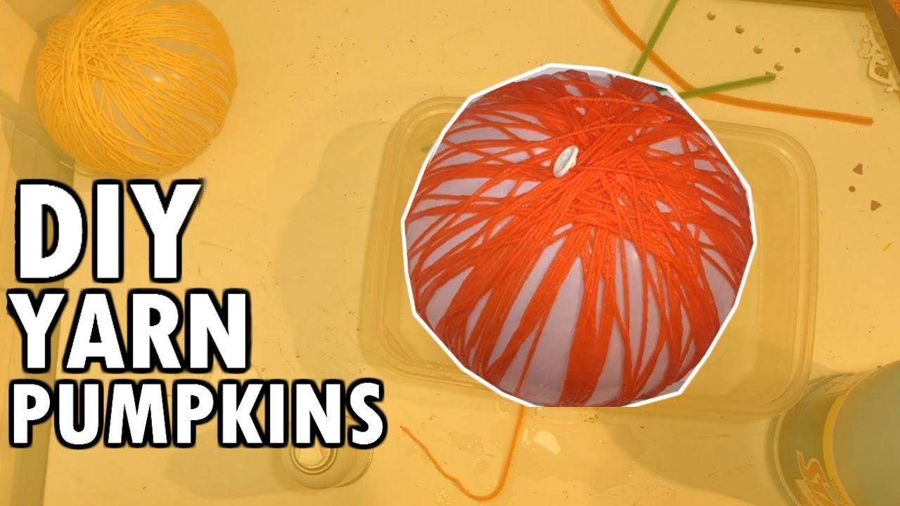 DIY Yarn Pumpkins|Easy Fall Decorations
