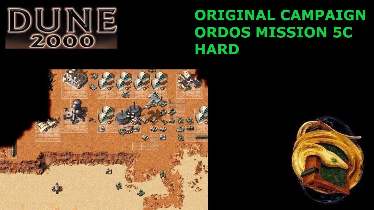 Оригинальная кампания Dune 2000: Миссия 5C на Ордосе (сложный уровень)