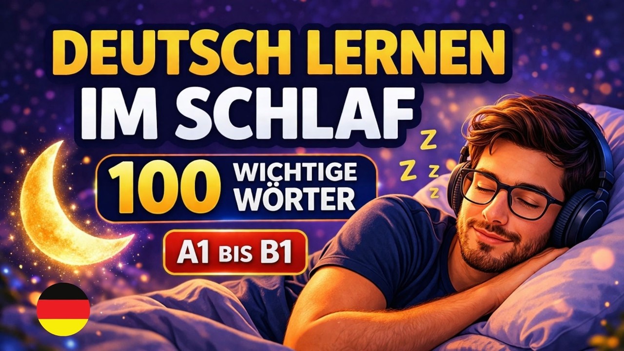 300 deutsche Verben im Schlaf lernen - A1–B1 - Langsam & ruhiges Deutsch hören
