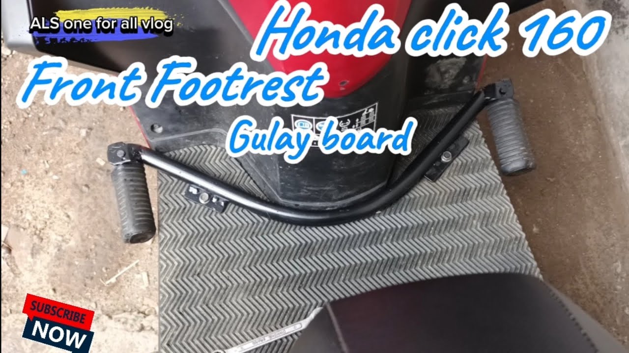 Honda Click 160 matte red | Front Footrest Gulay board #subscribe#youtube