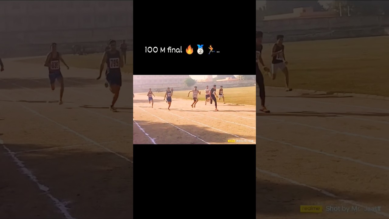 100 M 🥈final #college #university #games 🏃#youtubeshorts #motivation #viralvideo #athlete #sports