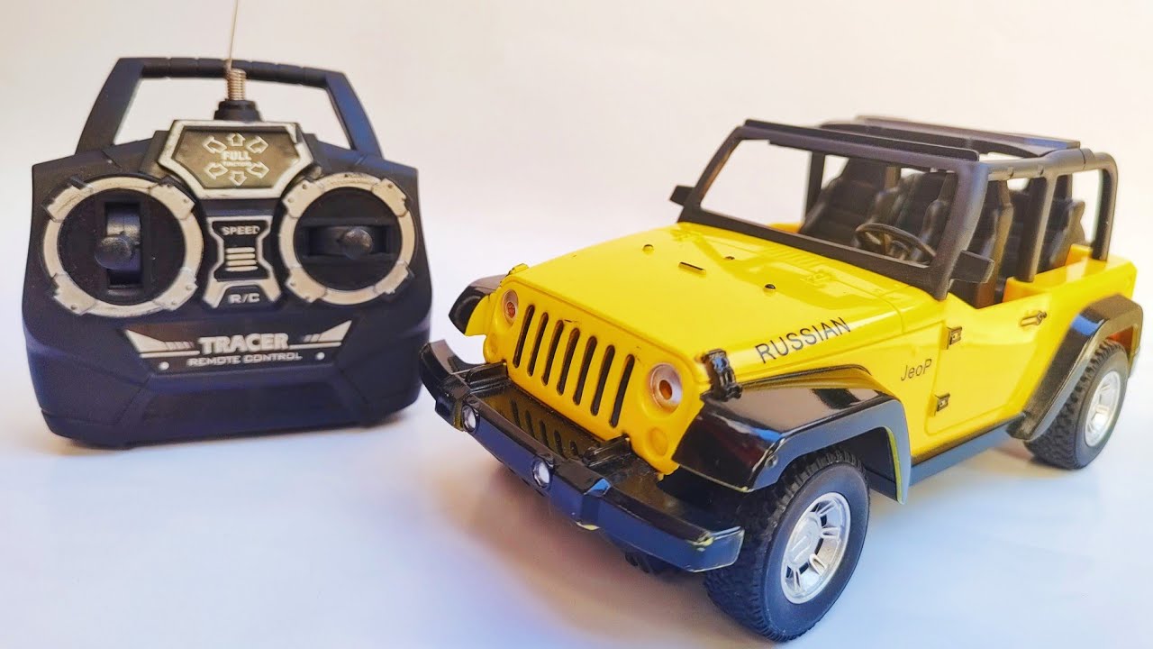 Russian jeep Remote control suv open jeep unboxing & testing - Dabba unboxing
